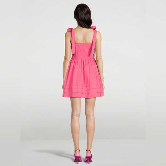 Jonathan Simkhai Kammy Tie-Strap Mini Dress – Azalea | Size 6 - Picture 2 of 10